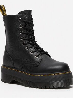 Dr. Martens Jadon III Pisa Leather Platform Boots Black Size US 5 EU 36 Box NEW